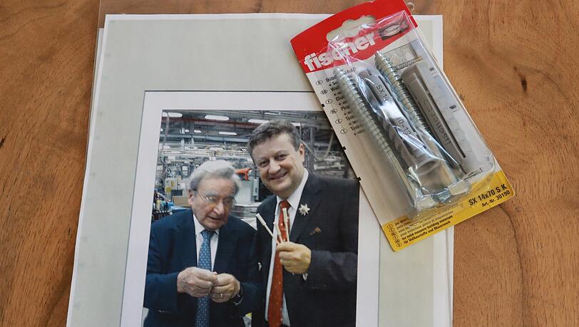 Wolfgang Heckl mit Artur Fischer. Ein Foto aus dem Jahr 2008, im Büro von Heckl. Wolfgang Heckl mit Artur Fischer. Ein Foto aus dem Jahr 2008, im Büro von Heckl.