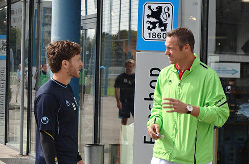 Treffen an der Grünwalder Straße: Benny Lauth (l.) und Michael Hofmann.