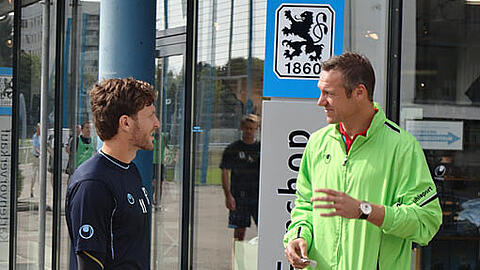 Treffen an der Grünwalder Straße: Benny Lauth (l.) und Michael Hofmann.