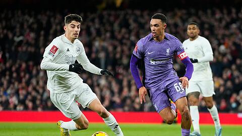 Der FC Arsenal um Nationalspieler Kai Havertz verlor mit 0:1 gegen den FC Liverpool.