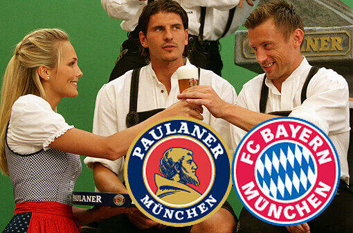 Mit Paulaner zum Lederhosen-Shooting des FC Bayern.