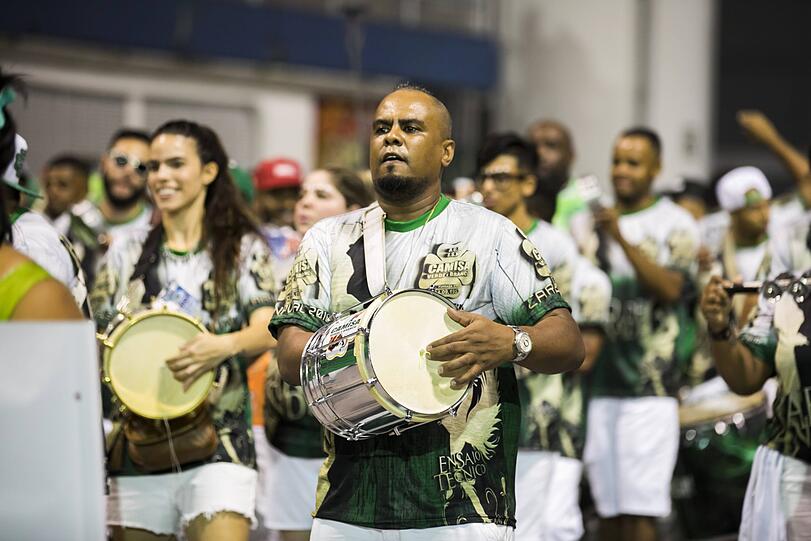 In Sao Paulo wird schon fleißig geübt für den brasilianischen Karneval im Februar. Die Bilder.