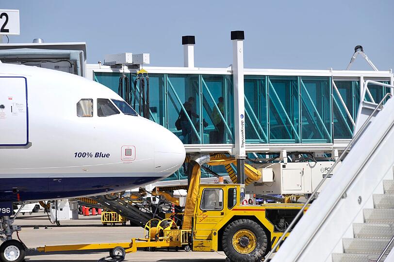 Die JetBlue-Maschine nach der unplanmäßigen Landung in Amarillo.