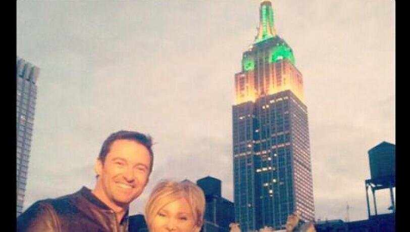 Hugh Jackman mit seiner Frau Deborra-Lee Furness in New York