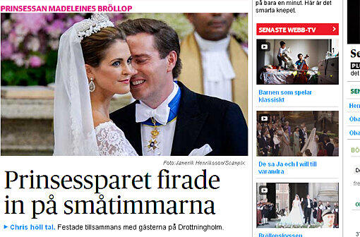 Dagens Nyheter aus Schweden weiß zu berichten: "Das Prinzessinnenpaar feierte bis in die Früh."