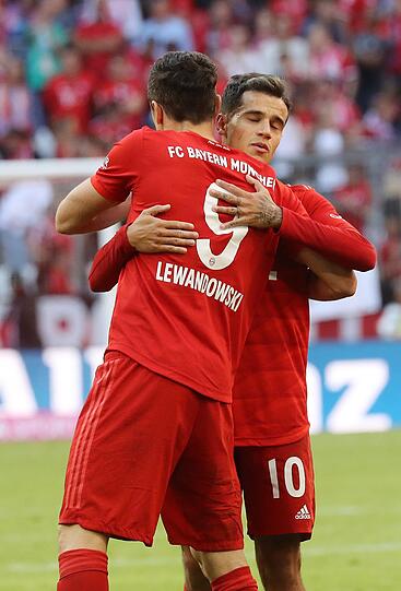 Ein Herz und eine Fußballerseele: Lewandowski (l.) und Coutinho.