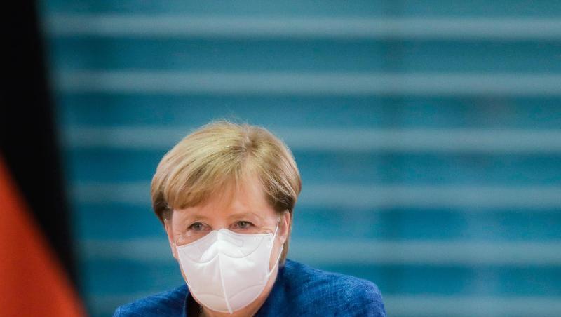 Angela Merkel vergangene Woche vor Beginn einer Sitzung des Bundeskabinetts.