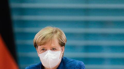 Angela Merkel vergangene Woche vor Beginn einer Sitzung des Bundeskabinetts.