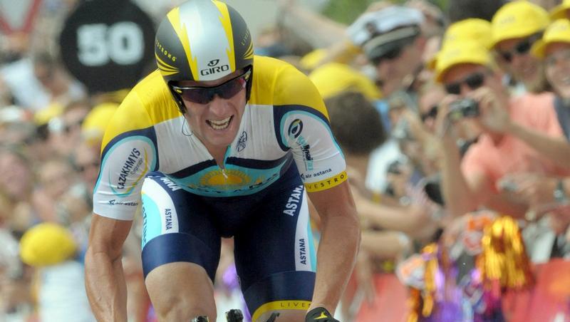 Lance Armstrong fährt beim Einzelzeitfahren bei der Tour de France in Monaco. Lance Armstrong fährt beim Einzelzeitfahren bei der Tour de France in Monaco.
