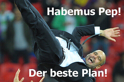 WORTSPIELHÖLLE: Da muss er durch: Bayern hat jetzt PEP, Habemus PEP, Der iPEP-Trainer, Sgt. PEPper, undundund...