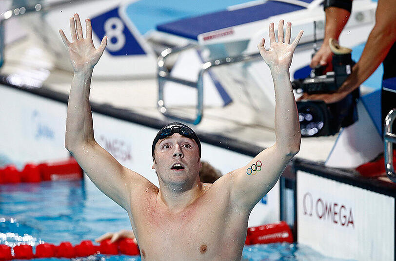 Marco Koch nach seinem Triumph über 200 Meter Brust.