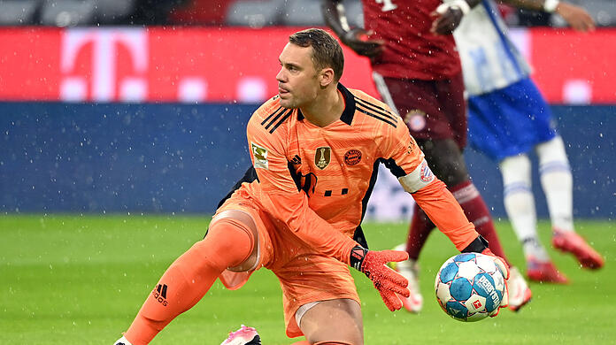 Manuel Neuer war einmal mehr der sichere Rückhalt seiner Mannschaft. Viel zu tun hatte er gegen harmlose Berliner allerdings nicht.