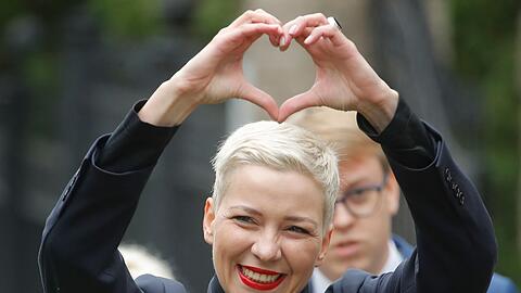 Die prominente belarussische Oppositionspolitikerin Maria Kolesnikowa ist nach jahrelanger Haft wieder in Freiheit. (Archivbild)