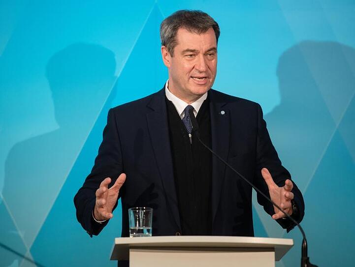 Der bayerische Ministerpräsident Markus Söder (CSU) spricht bei einer Pressekonferenz. Foto: Nicolas Armer/dpa