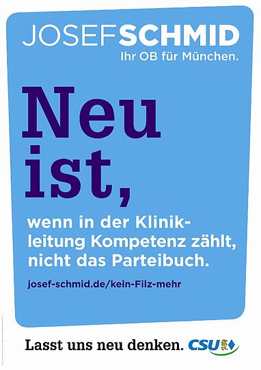 Mit diesen Plakaten wirbt Josef Schmid (CSU) für seinen Einzug ins Münchner Rathaus.