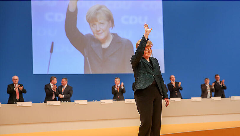 Angela Merkel auf dem CDU-Parteitag in Köln. Angela Merkel auf dem CDU-Parteitag in Köln.