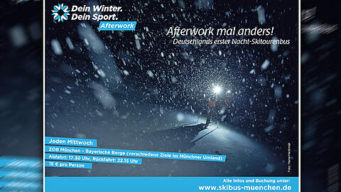 Die Initiative Dein Winter. Dein Sport. und ihre Partner rufen mit dem Afterwork-Bus ein deutschlandweit einmaliges Angebot ins Leben.