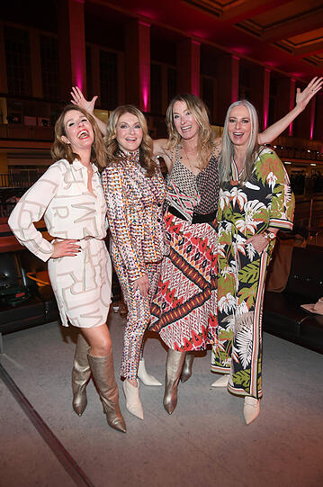 Mareile Hoeppner, Frauke Ludowig, Lilly Prinzessin zu Sayn-Wittgenstein-Berleburg, Petra van Bremen-Kubenz  bei der Marc Cain-Show.