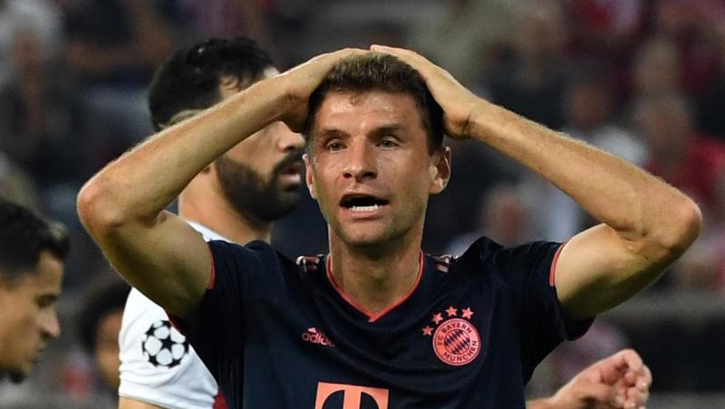 Thomas Müller beim Spiel gegen Olympiakos Piräus. Foto: Sven Hoppe/dpa/Archivbild Thomas Müller beim Spiel gegen Olympiakos Piräus. Foto: Sven Hoppe/dpa/Archivbild