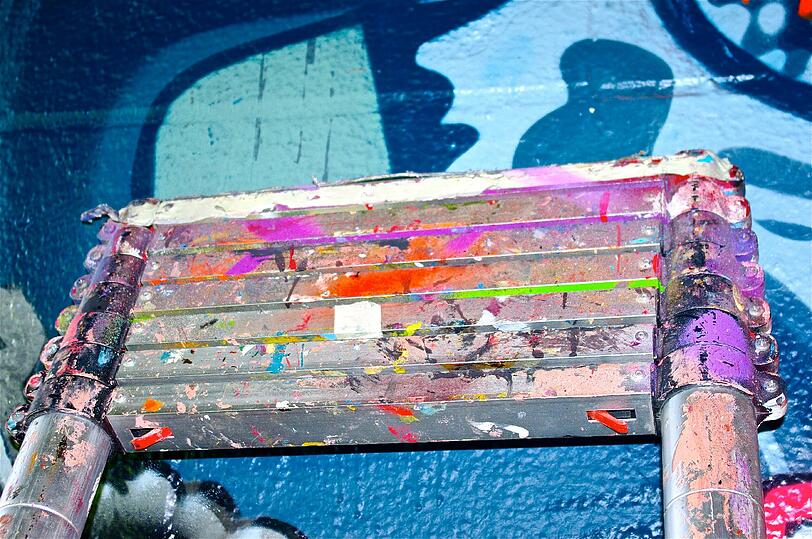 Isart Graffiti Aktion an der Brudermühlbrücke