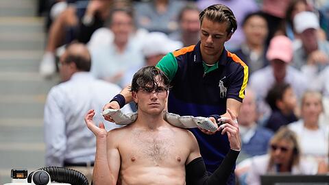 Jack Draper ging es während des US-Open-Halbfinals nicht gut.