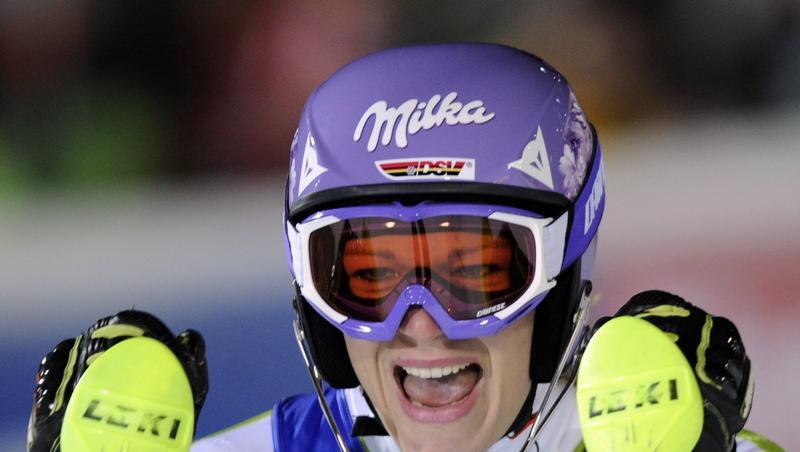 Maria Riesch jubelt nach ihrer Zauberfahrt Maria Riesch jubelt nach ihrer Zauberfahrt