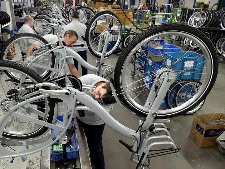 Produktion beim Fahrradhersteller Sachsenring Bike Manufaktur GmbH.