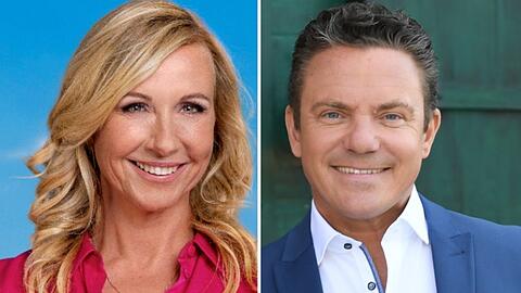 Andrea Kiewel und Stefan Mross f&uuml;hren sonntags durch ihre Live-Sendungen "ZDF-Fernsehgarten" und "Immer wieder sonntags".