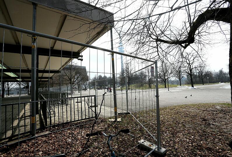 Kein schöner Empfang für Gäste, die den Olympiapark besichtigen möchten.