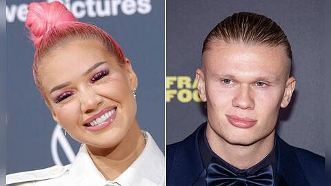 Bei der Geburt getrennt? Shirin David witzelt über ihr Verhältnis zu Erling Haaland.