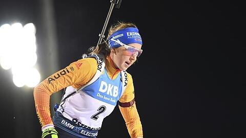 Zeigte gute Ansätze beim Biathlon-Weltcup in Östersund: Franziska Preuß.