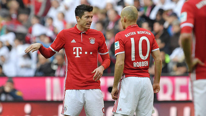 Beide heiß auf Tore: Robert Lewandowski und Arjen Robben.
