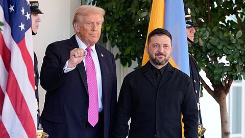 US-Präsident Trump hat den ukrainischen Präsidenten Wolodymyr Selenskyj empfangen.
