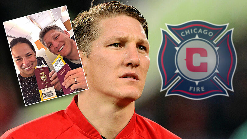 Am Dienstag machte sich Bastian Schweinsteiger mit seiner Frau auf den Weg nach Chicago Am Dienstag machte sich Bastian Schweinsteiger mit seiner Frau auf den Weg nach Chicago
