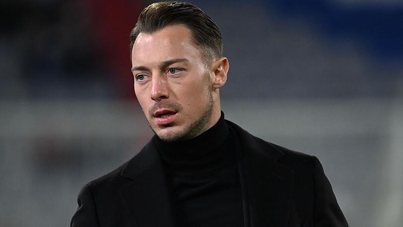 Salzburgs Trainer Matthias Jaissle vor einem Spiel.