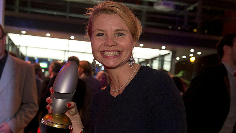 Annette Frier freut sich über ihren Comedypreis Annette Frier freut sich über ihren Comedypreis