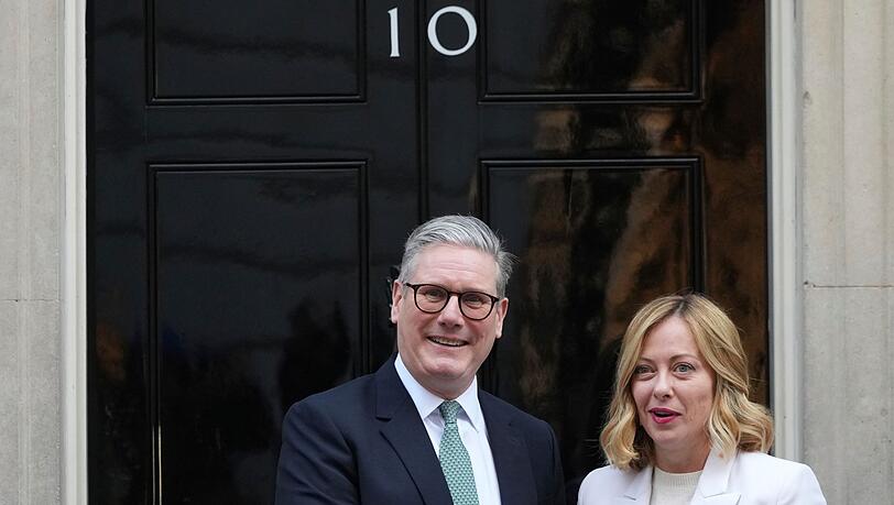 Wollen einen Handelskrieg verhindern: Der britische Premierminister Keir Starmer und Giorgia Meloni, Ministerpräsidentin von Italien. (Archivbild)