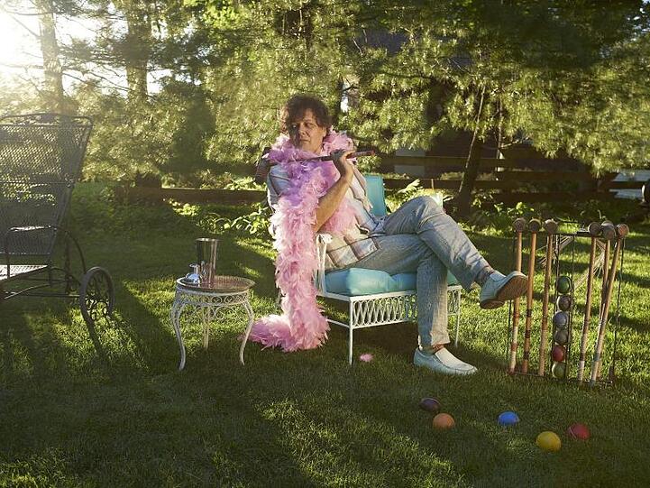 Nach dem Rasenmähen hat sich Ron Sexsmith ein Päuschen verdient.