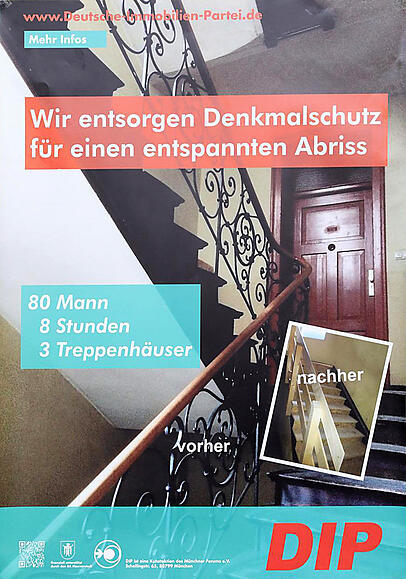 Plakat der Protestaktion Plakat der Protestaktion