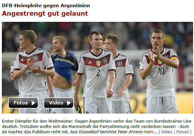 "Angestrengt gut gelaunt", Spiegel.de