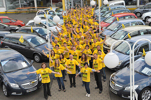 &bdquo;Wir wollen ein Zeichen setzen und zeigen, dass wir bedingungslos hinter der Marke Opel stehen."
