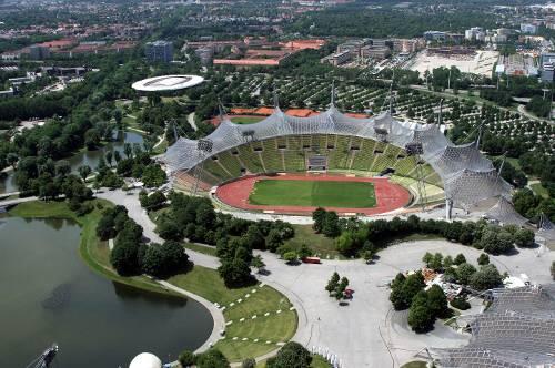 Blick auf das Olympiastadion in München.
