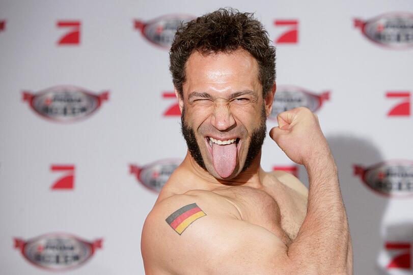 Bloodhound Gang-Musiker Jared Blood tritt gegen Diskus-Olympiasieger Lars Riedel an (nicht im Bild).