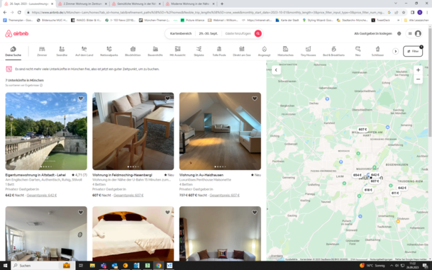 Wer in der Wiesnzeit eine Unterkunft über airbnb sucht, wird fündig, muss aber viel zahlen. Wer in der Wiesnzeit eine Unterkunft über airbnb sucht, wird fündig, muss aber viel zahlen.
