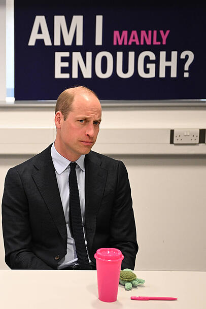 Prinz William während eines Schulbesuchs im April 2024. Prinz William während eines Schulbesuchs im April 2024.