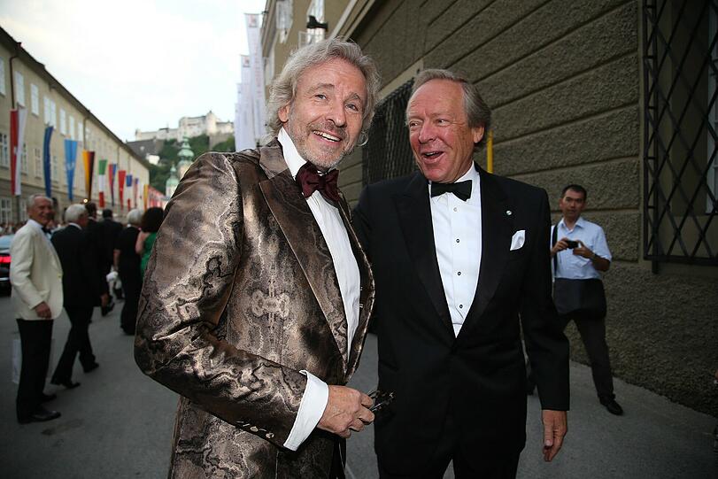Thomas Gottschalk und Herbert Kloiber (r., Tele München Gruppe).