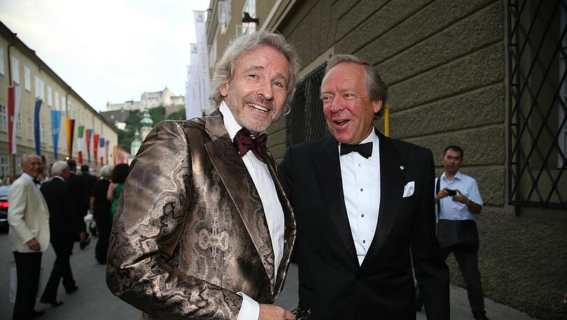 Thomas Gottschalk und Herbert Kloiber (r., Tele München Gruppe).