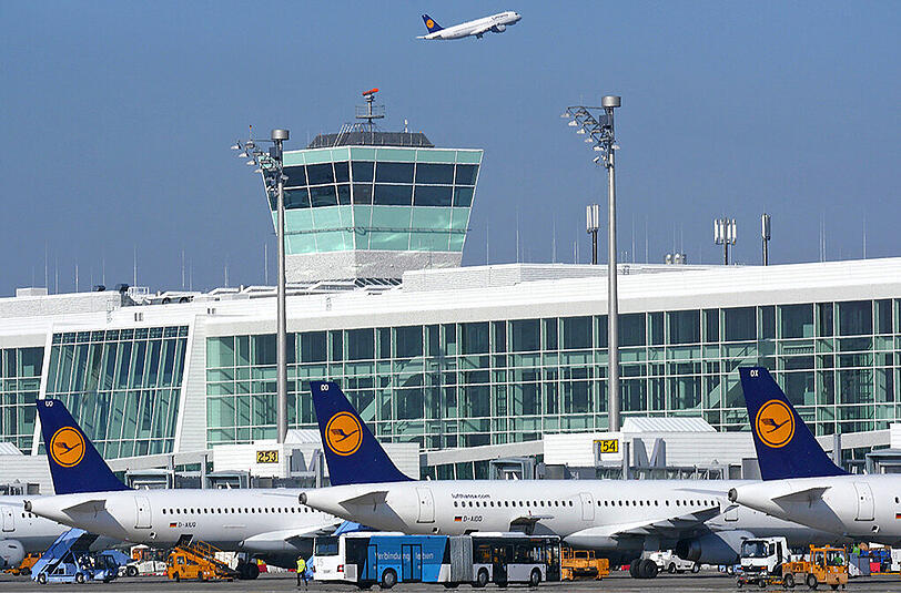 So sieht das Satellitenterminal am Flughafen München aus.