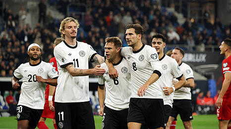 Wir wollen mehr: Gnabry, Woltemade, Kimmich, Goretzka und Pavlovic (v.l.).