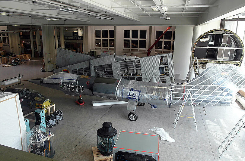 Der Starfighter zieht aus dem Deutschen Museum aus. Die Bilder.